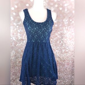 Blue lace dress
